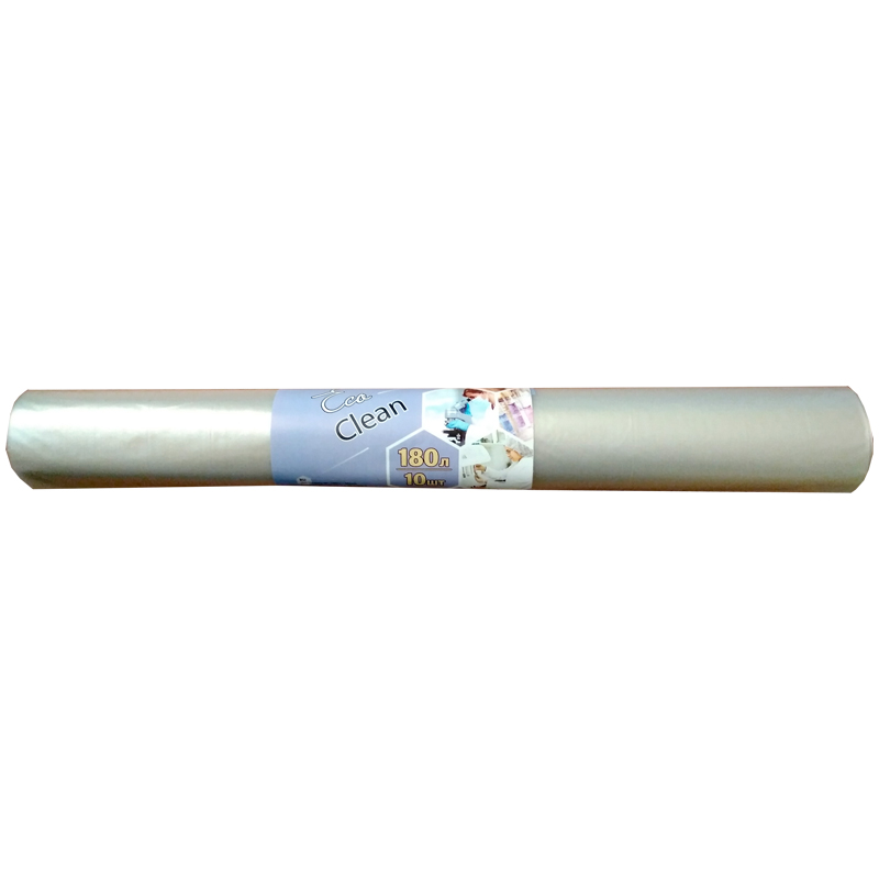 превью Мешки для мусора 180л КБ «Ecoclean» ПВД, 80×106см, 28мкм, 10шт., прозрачные, в рулоне