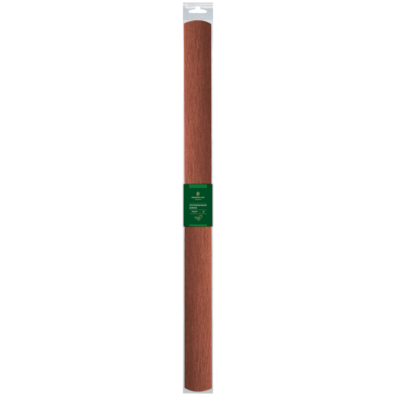 превью Бумага крепированная Greenwich Line, 50×250см, 32г/м2, коричневая, в рулоне, пакет с европодвесом