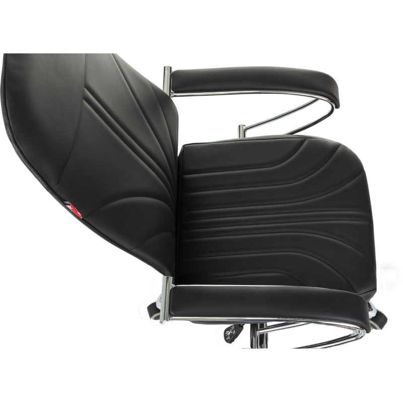 Кресло VB_EChair 655LT SL/TPU черный экокожа крестов. хром