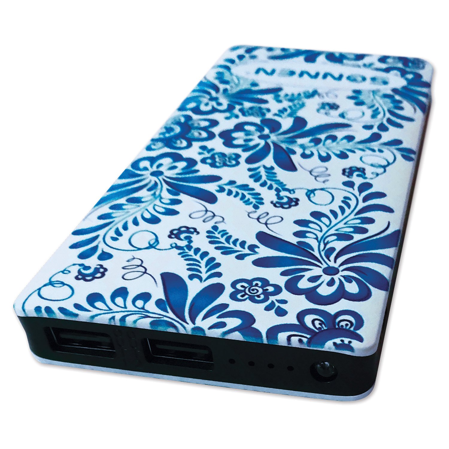 Аккумулятор внешний SONNEN POWERBANK V3802S «ГЖЕЛЬ», 8000 mAh, 2 USB, литий-полимерный