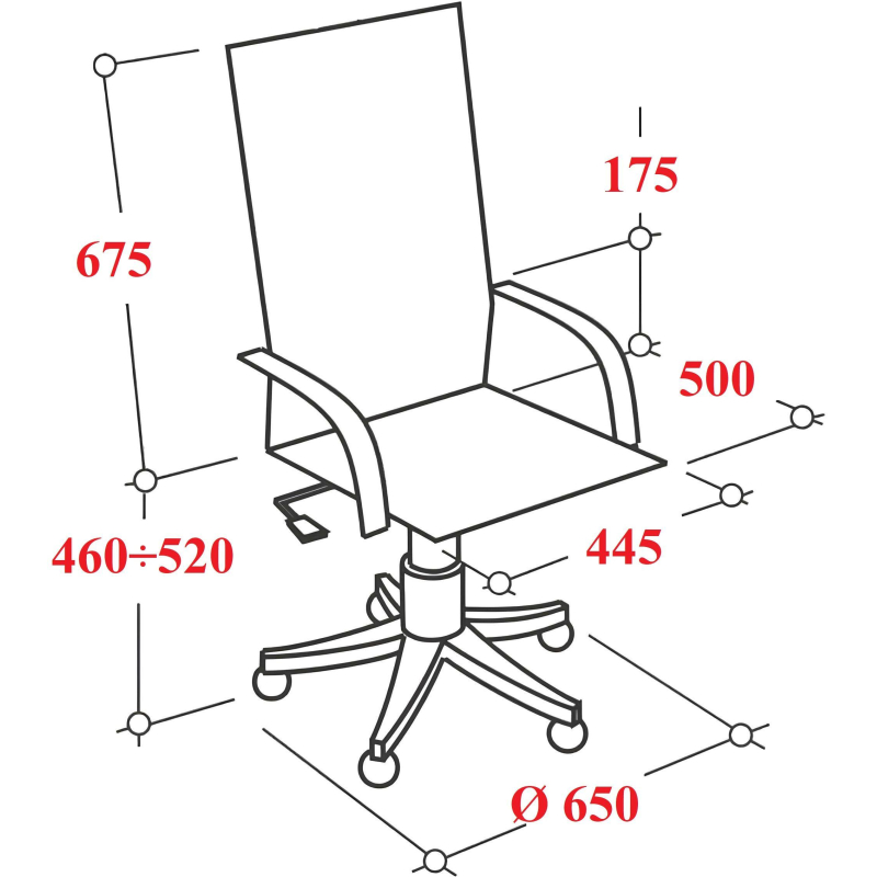 Кресло VT_EChair-673 TPU кож. зам черный пластик