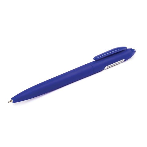 Ручка шариковая масляная автоматическая BRAUBERG «Sky Blue», СИНЯЯ, soft-touch, узел 0.7 мм, линия письма 0.35 мм