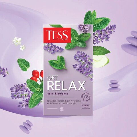 Чай Tess Get Relax calm&balance травяной 20 пакетиков