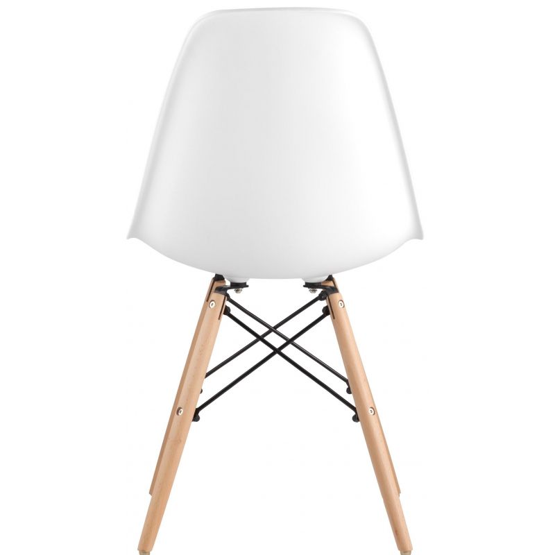 Стул для столовых SG_Eames белый PP деревянные ножки