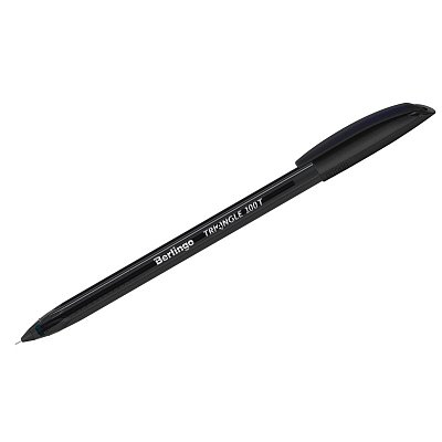 Ручка шариковая Berlingo «Triangle 100T» черная, 0.7мм, трехгран., игольчатый стержень