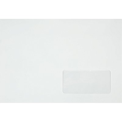 Конверт С5 декстрин, клапан прямой, пр. нижнее окно (45×90),80 г/м2 1000шт/уп