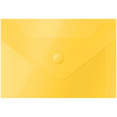Папка-конверт на кнопке OfficeSpace, А7 (74×105мм), 150мкм, желтая