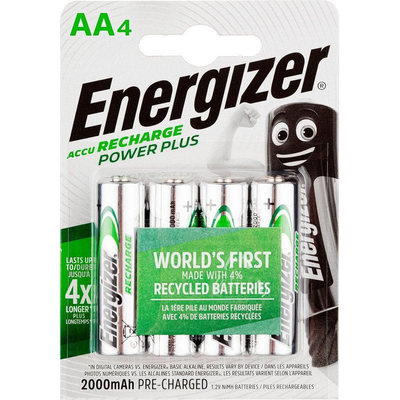 превью Аккумулятор АА 2000 мАч Energizer Power Plus 4 штуки в упаковке Ni-Mh