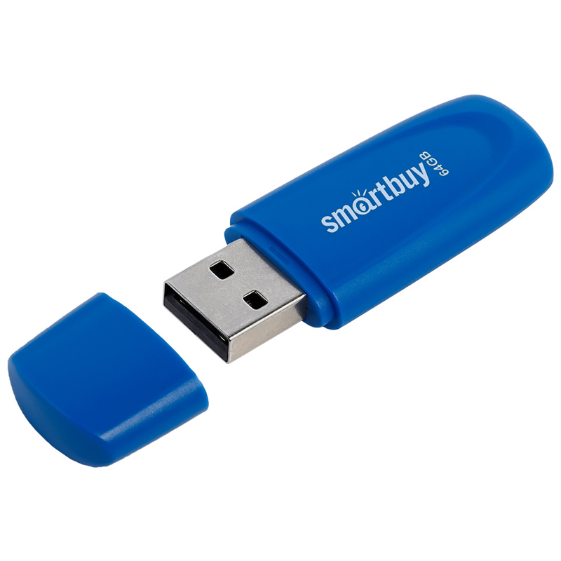 превью Память Smart Buy «Scout» 64GB, USB 2.0 Flash Drive, синий