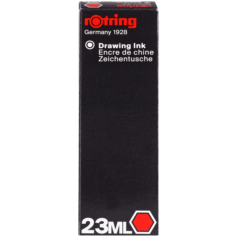 Чернила для изографа Rotring 23 мл, красный, картон. уп. 
