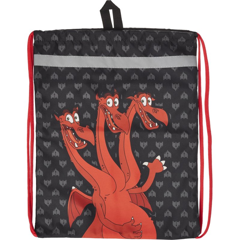 Мешок для обуви КОМУС Три богатыря Горыныч,36×47, карм, светоотр, МО 26-1с-2р