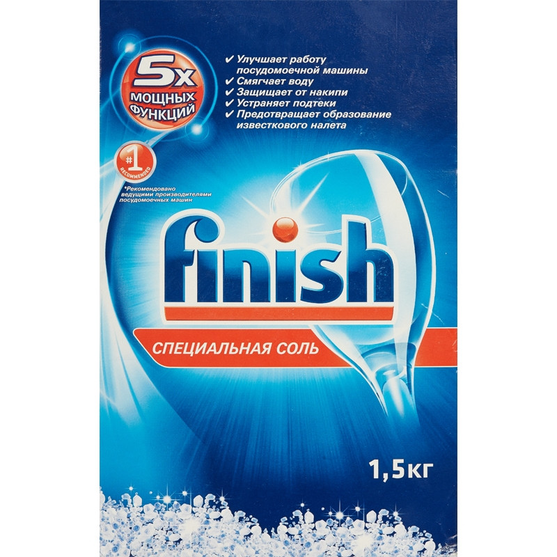 Соль от накипи для посудомоечных машин Finish (Calgonit) 1,5кг