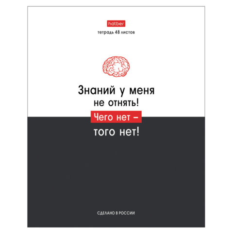 Тетрадь А5 48 л., HATBER скоба, клетка, обложка картон, «Люблю школу» (микс в коробе), 078565