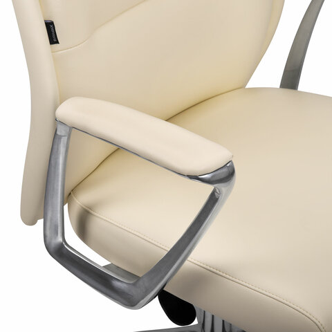 Кресло BRABIX PREMIUM ''Adept EX-752'', синхромеханизм, алюминий, экокожа, бежевое