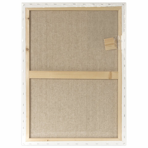 Холст на подрамнике BRAUBERG ART «CLASSIC», 50×70 см, грунтованный, 45% хлопок, 55% лен, среднее зерно