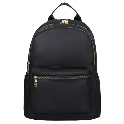 Рюкзак BRAUBERG PODIUM женский, 2 отделения, нейлон, черный, 35×29х15 см