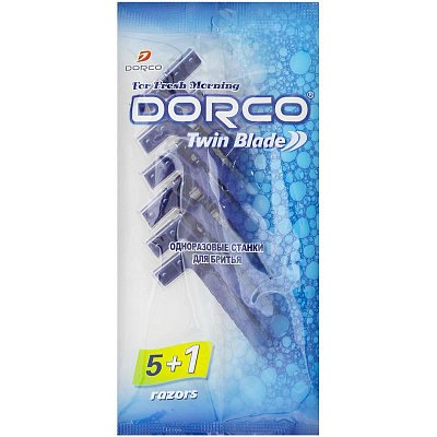 Бритва одноразовая Dorco 2-лез, фикс. голов 5+1шт/уп TD 705DB-6P