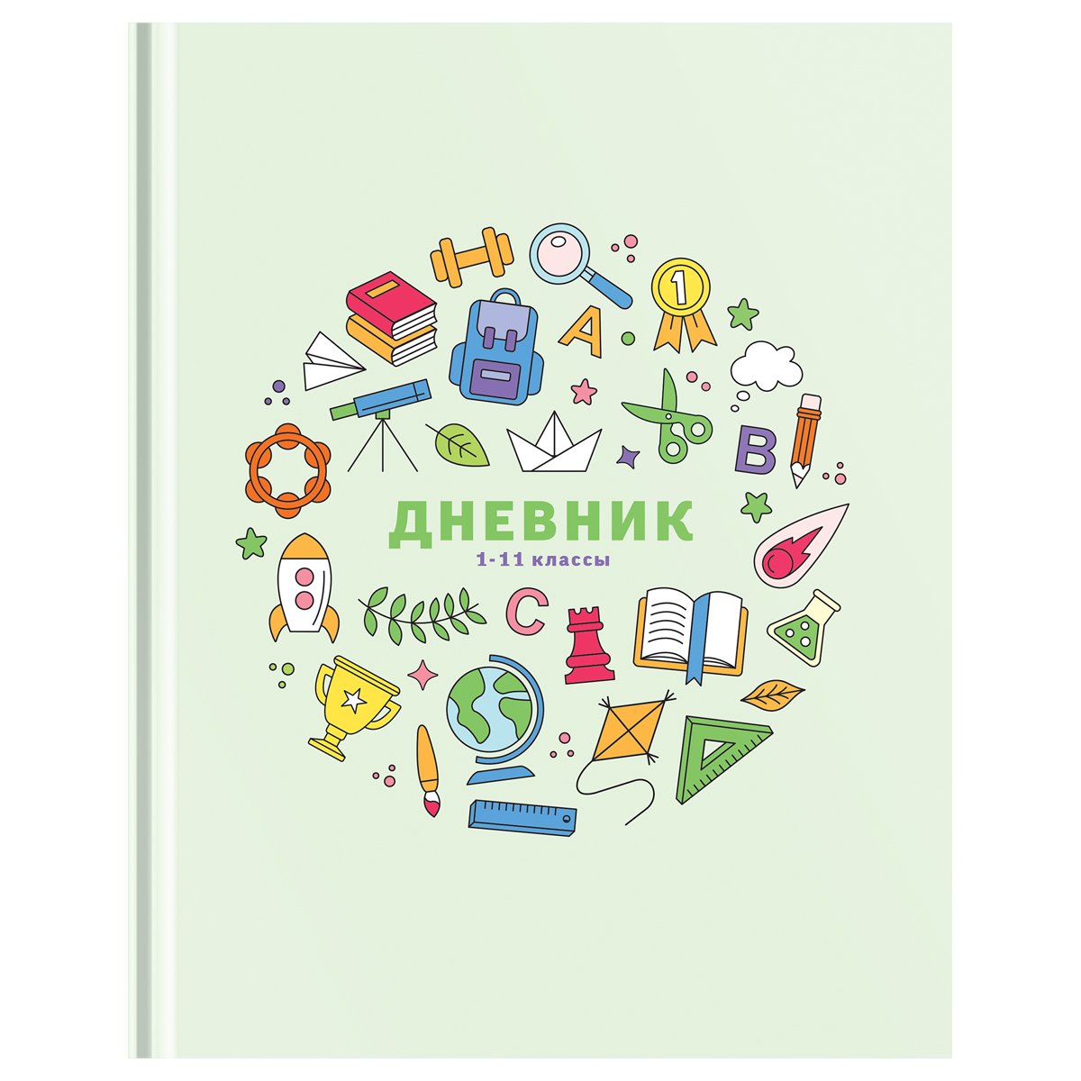 Дневник 1-11 кл. 48л. (твердый) BG «Mix-6. Универсальный», soft-touch ламинация
