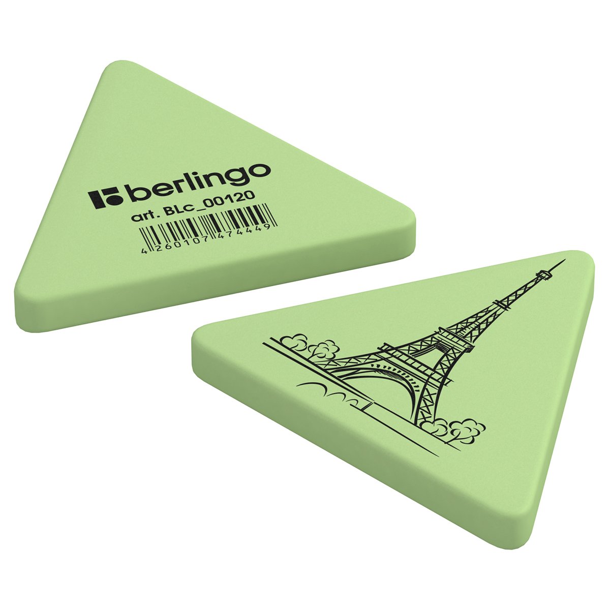 Ластик Berlingo «Triangle XL», треугольный, термопластичная резина, 55×55×9мм