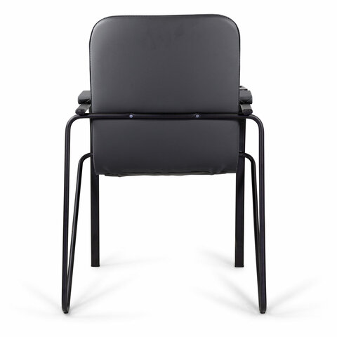 Кресло со столом BRABIX «Samba CF-108 BOX-2», черный каркас, кожзам черный, разобрано