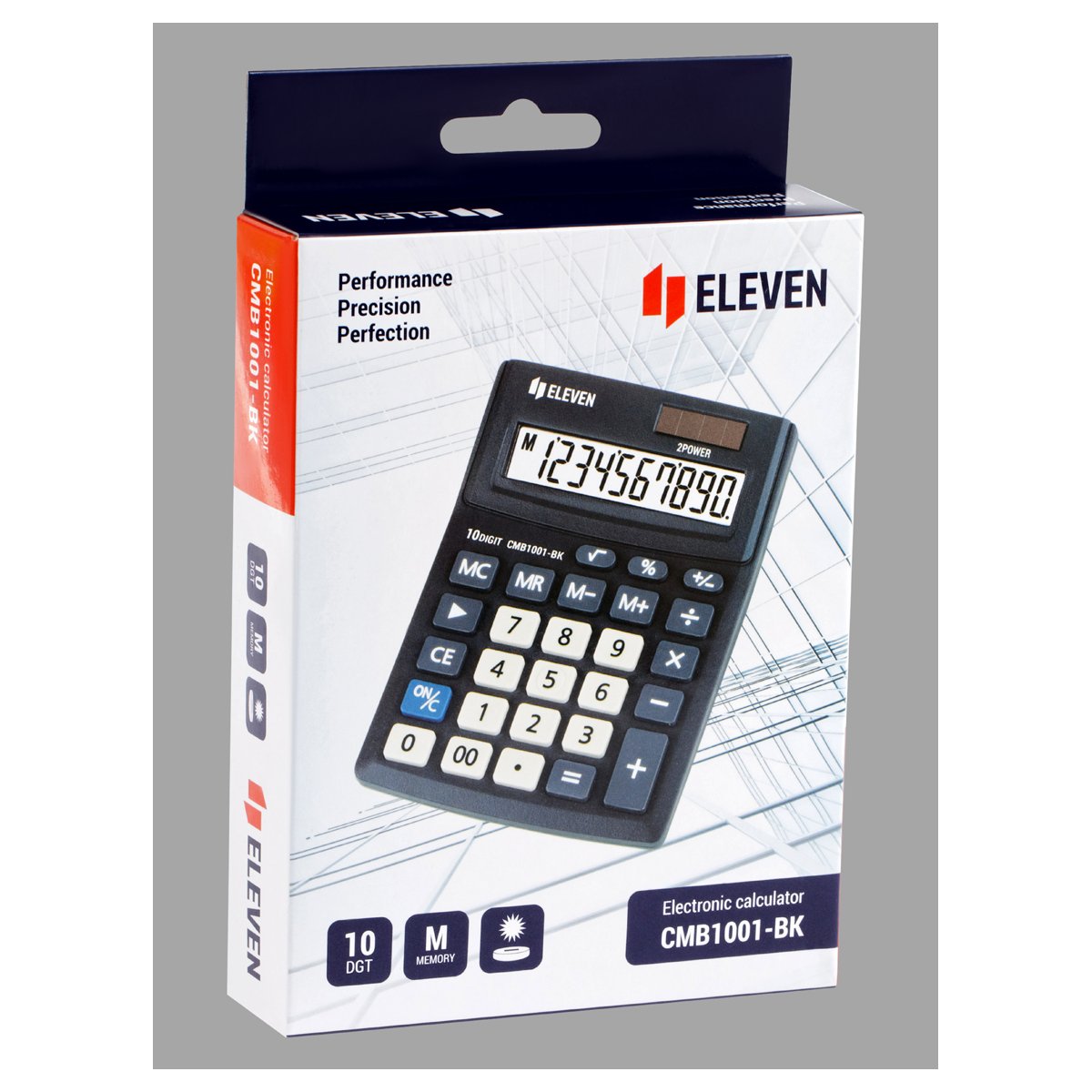 Калькулятор настольный Eleven Business Line CMB1001-BK, 10 разрядов, двойное питание, 102×137×31мм, черный