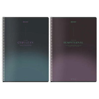 Тетрадь А4, 96 л., BRAUBERG, гребень, клетка, Soft Touch, «Peaceful» (микс в спайке)