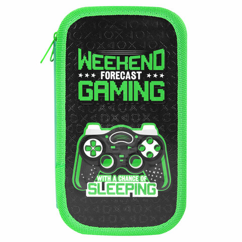 Пенал ЮНЛАНДИЯ, 2 отделения, ламинированный картон, конгрев, 19×11 см, «Gaming»