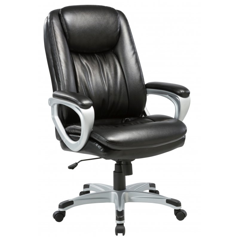 Кресло для руководителя Easy Chair 583 TR черное (рециклированная кожа/металл)