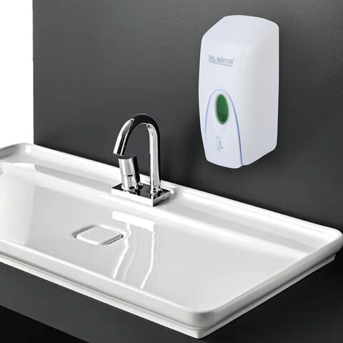 Диспенсер для жидкого мыла LAIMA PROFESSIONAL ORIGINAL, НАЛИВНОЙ,1 л, белый, ABS-пластик, 605782