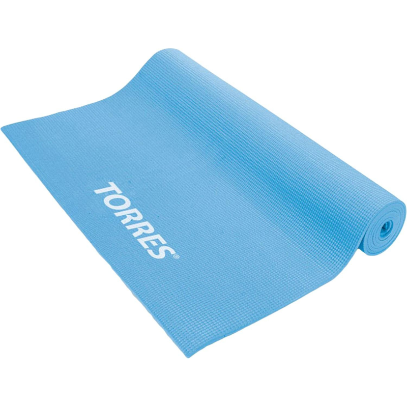 Коврик для йоги TORRES Basis 3, YL10023, PVC 3 мм, нескольз, голубой