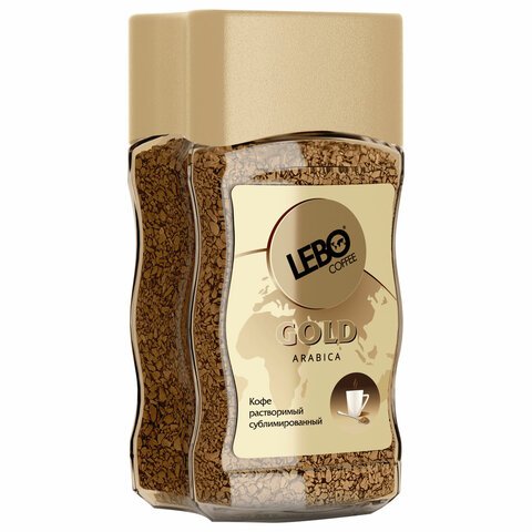 Кофе растворимый LEBO «Gold» 100 гстеклянная банкасублимированный
