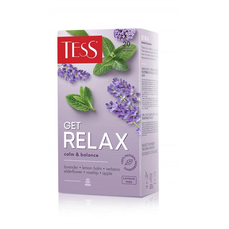 Чай Tess Get Relax calm&balance травяной 20 пакетиков