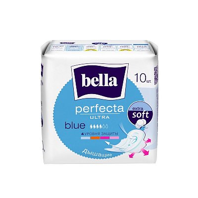 Прокладки женские гигиенические Bella Perfecta Ultra Blue 10 штук в упаковке