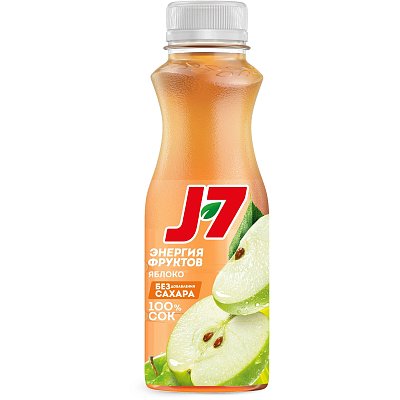 Сок J7 Яблоко осв., ПЭТ, 0.3л