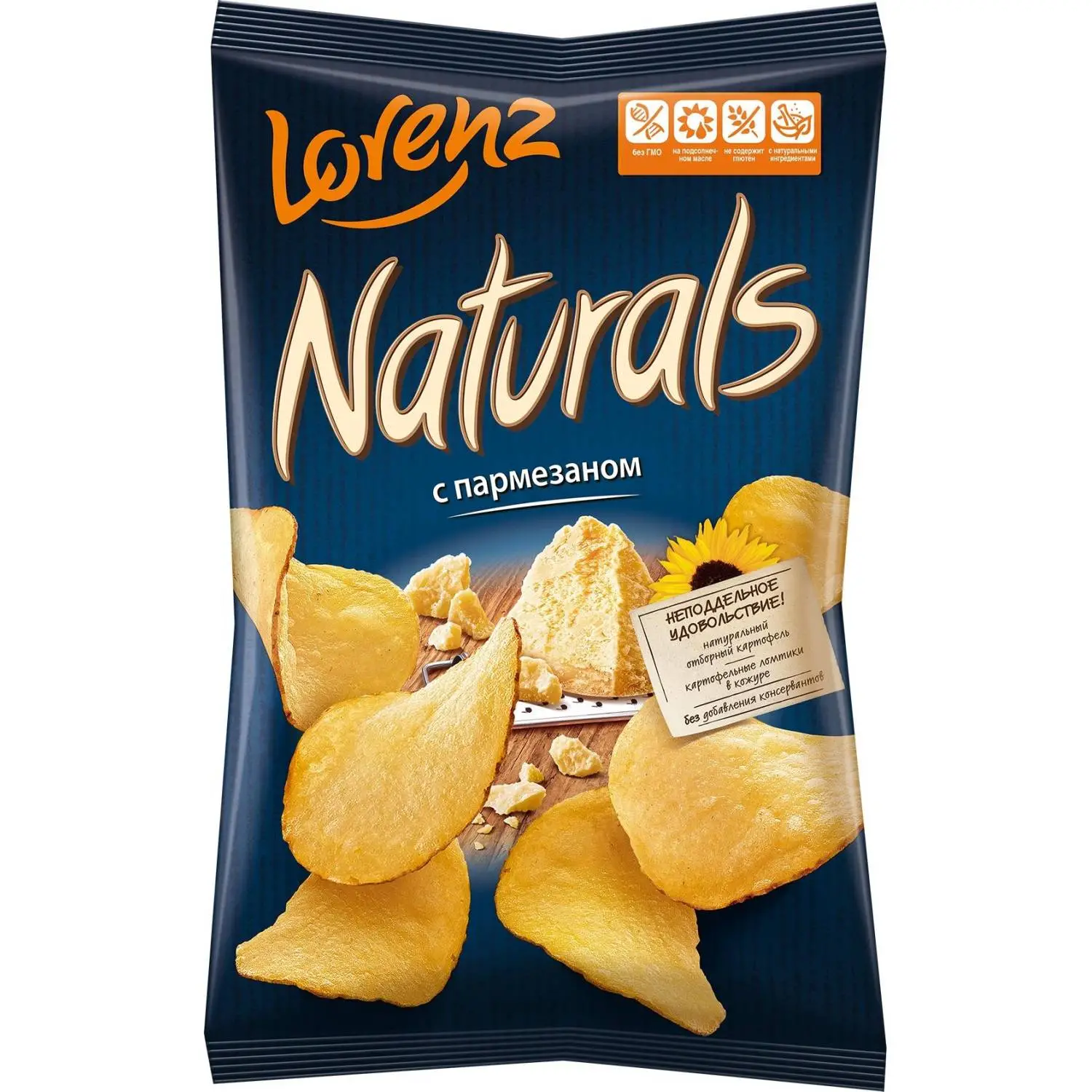 превью Чипсы картофельные Lorenz Naturals с пармезаном 100г