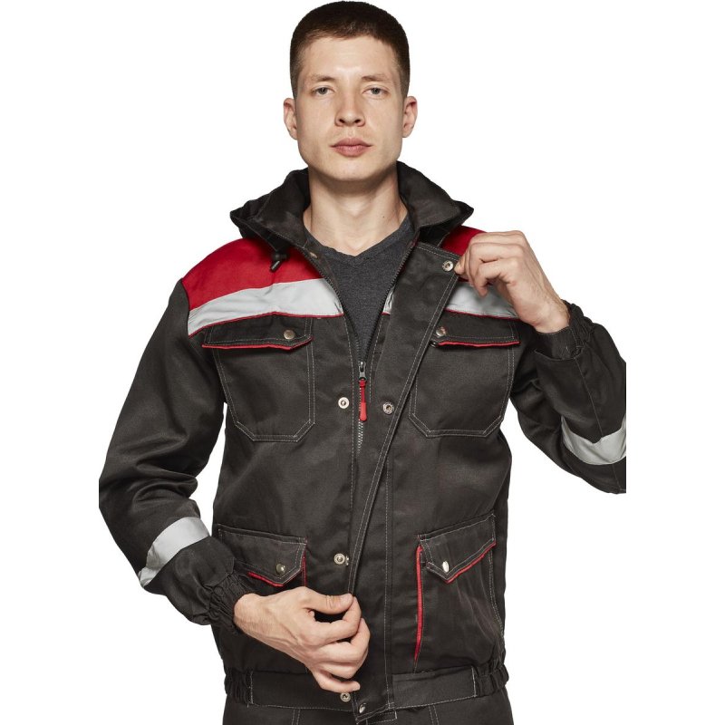 Костюм рабочий летний муж. Антей СОП черн/красн (КПК) 48-50 (96-100)/170-176