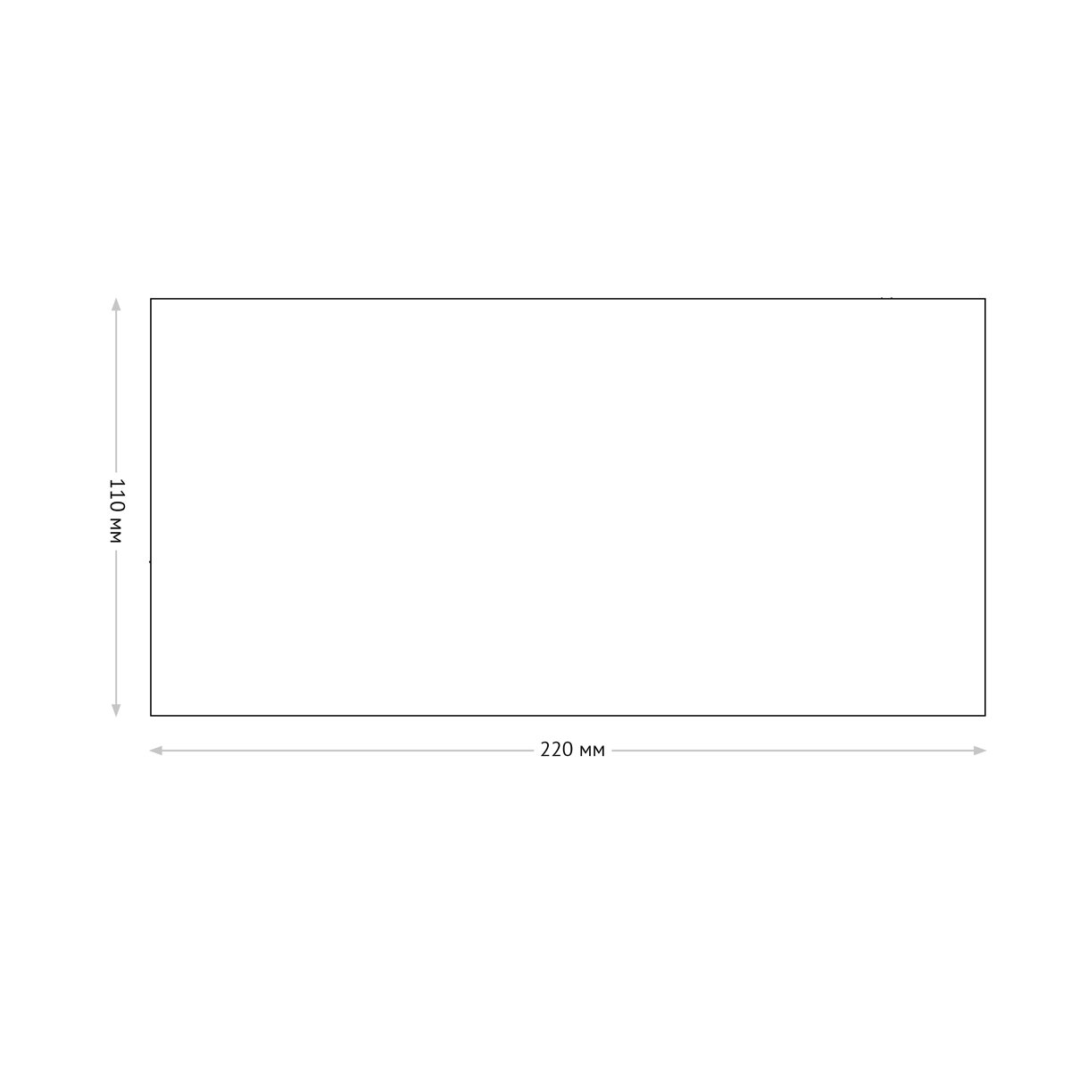 Конверт E65, OfficeSpace, 110×220мм, б/подсказа, б/окна, отр. лента