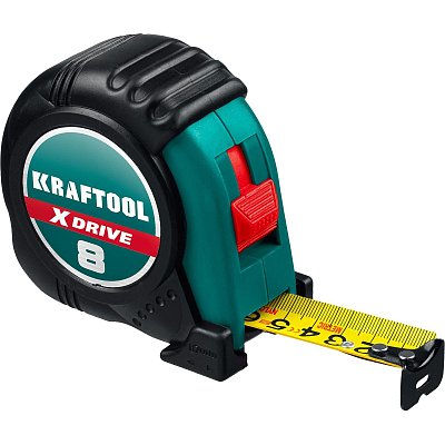 Рулетка KRAFTOOL X-Drive, 8 м х 25 мм (34122-08)