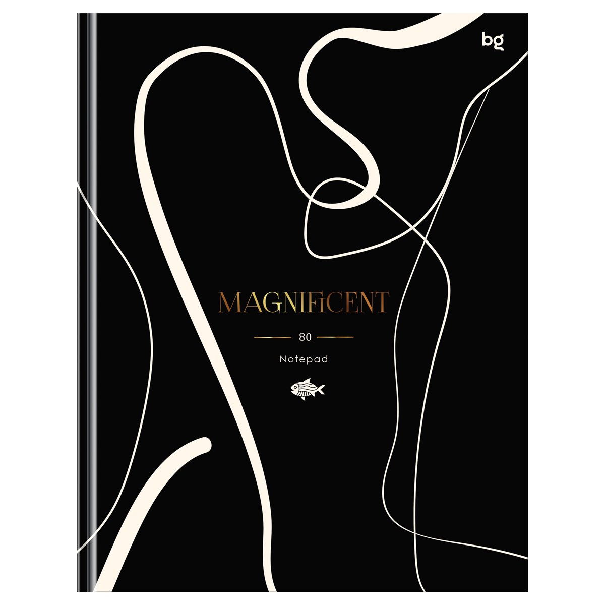 Бизнес-блокнот А5, 80л., BG «Magnificent World», матовая ламинация, тиснение фольгой