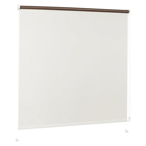 Штора рулонная светонепроницаемая (Блэкаут) BRABIX 80×175 см, белый/серебро, 606013