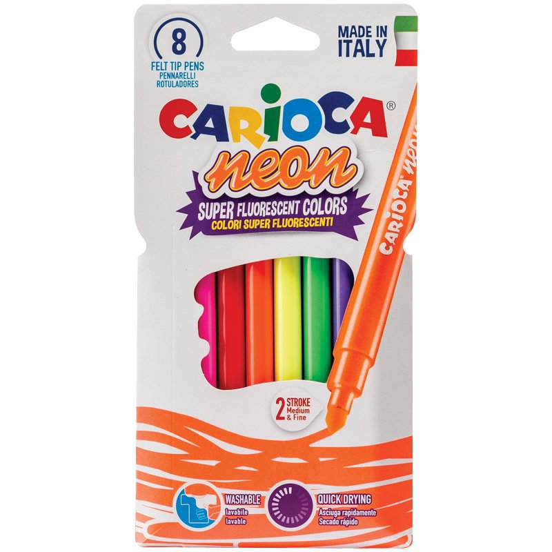 Фломастеры Carioca Neon 8 цветов