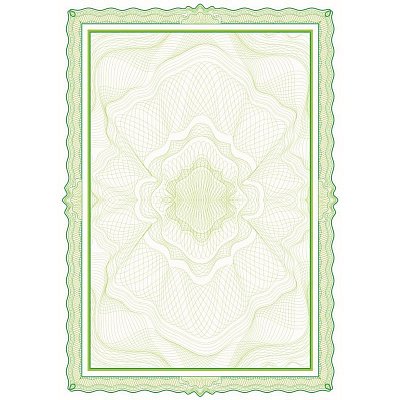 Сертификат-бумага А4 Attache салатовая с водяными знаками 100 г/кв. м (50 листов в упаковке)