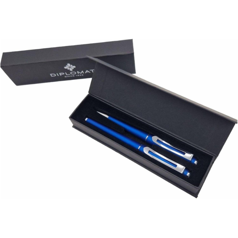 Набор пишущих принадл. Diplomat Me pen (blue) шарик. и пер. ручки, D41203060
