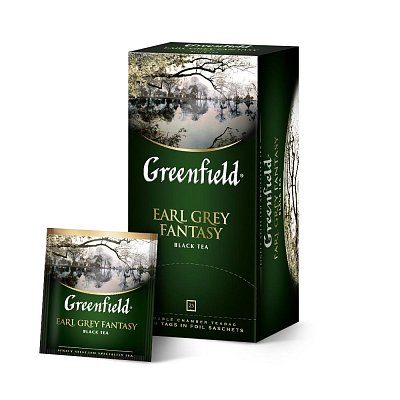 Чай Greenfield Earl Grey Fantasy (черный фольгир., 25пак/уп)