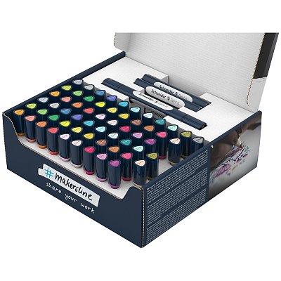 Набор двухсторонних маркеров-кистей Schneider «Twinmarker Paint-It» 72 предмета, на водной основе, кисть/пулевидный