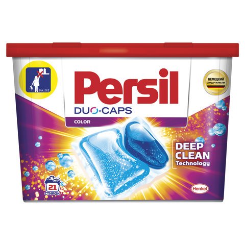 Средство для стирки в капсулах 21 шт. PERSIL (Персил) «Duo-caps Color»