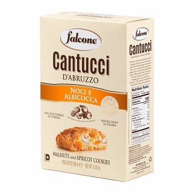 Печенье сахарное FALCONE «Cantucci» с грецким орехом и абрикосом, 180 г, ИТАЛИЯ