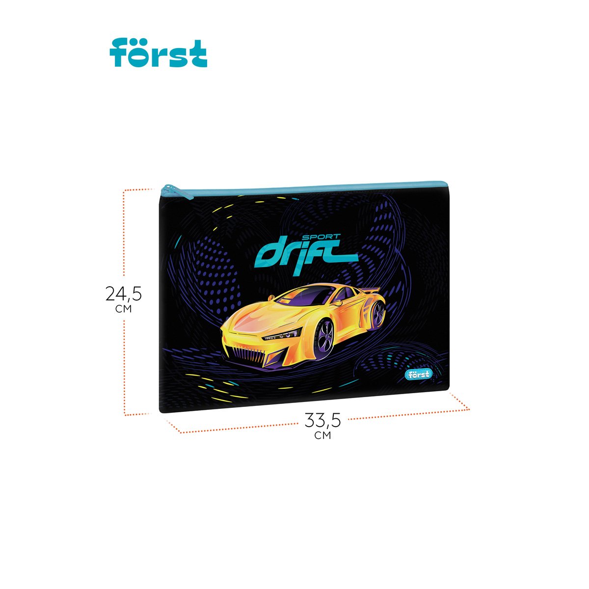 Папка текстильная А4 Först «Sport drift», 335×245 мм, 1 отделение, полиэстер