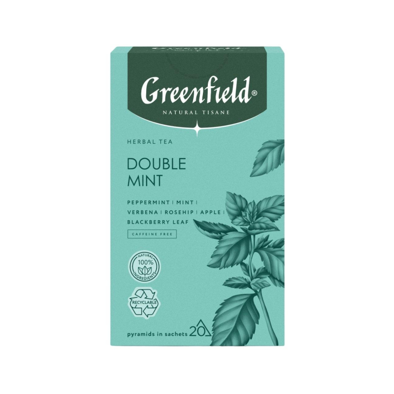 Чай Greenfield Natural Tisane Double Mint травяной, 20пак 1758-08