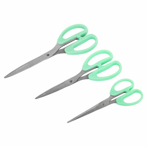 Ножницы BRAUBERG «CLASSIC PRO» 3 шт. (155185210 мм)мятные ручкиВЫГОДНАЯ УПАКОВКА272979